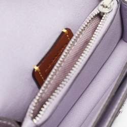 Pre Owned Coach Purple Leather Tabby 12 Crossbody Bag