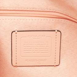 Coach Peach/Coral Pink Leather Colorblock Georgie Shoulder Bag