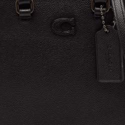 Pre Owned Coach Black Leather 16 Tote