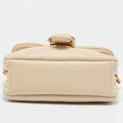 Coach Light Beige Leather Pillow Tabby Shoulder Bag
