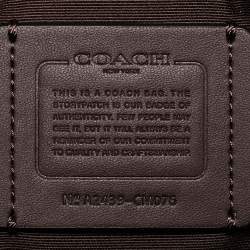 Coach Black/Brown Signature Coated Canvas Meadow Shoulder Bag