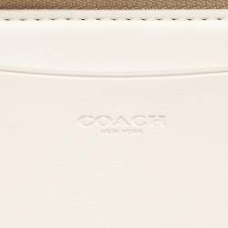 Coach Light Khaki Signature Coated Canvas Zip Around Wallet
