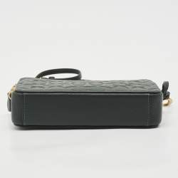 مملوكة مسبقًا Coach Green Signature Embossed Leather Kira Double Zip Crossbody Bag