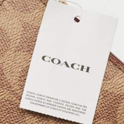 Pre Owned Coach Beige/Brown Signature Coated Canvas and Leather Hayden Crossbody Bag