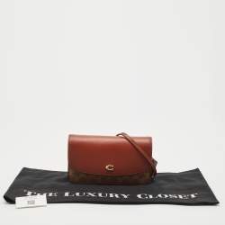 Pre Owned Coach Beige/Brown Signature Coated Canvas and Leather Hayden Crossbody Bag