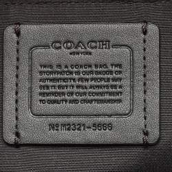 Pre Owned Coach Black Leather Court Backpack