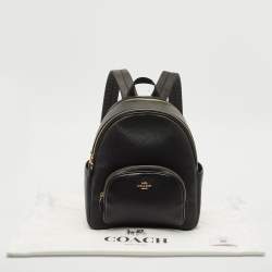 Pre Owned Coach Black Leather Court Backpack