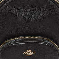 Pre Owned Coach Black Leather Court Backpack