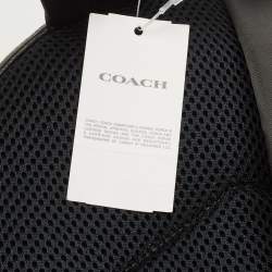 Pre Owned Coach Black Leather Court Backpack