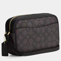 Pre Owned Coach Mini jamie Black Signature Canvas Camera Bag