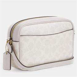 Pre Owned Coach Mini Jamie White Signature Canvas Camera Bag