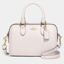 Pre Owned Coach Mini Rowan white leather Handbag