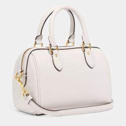 Pre Owned Coach Mini Rowan white leather Handbag