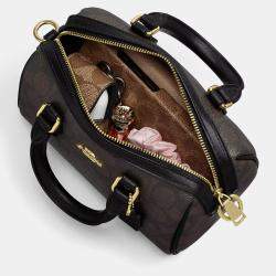 Pre Owned Coach Mini Rowan Black canvas Handbag