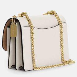 Pre Owned Coach Mini Klare Crossgrain Leather Gold/Chalk Crossbody Bag