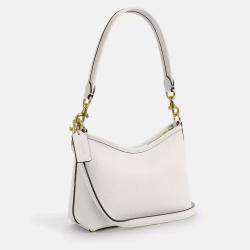 Pre Owned Coach Laurel small Chalk Leather Shoulder bag