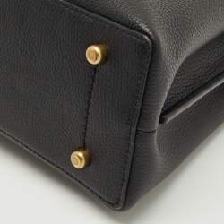 Pre Owned Coach Black Leather Willow Soft Bucket Bag