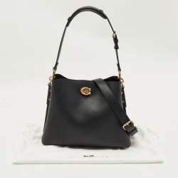 Pre Owned Coach Black Leather Willow Soft Bucket Bag