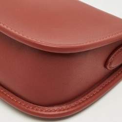 Pre Owned Coach Brick Brown Leather Swinger 20 Clutch Bag