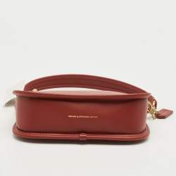 Pre Owned Coach Brick Brown Leather Swinger 20 Clutch Bag
