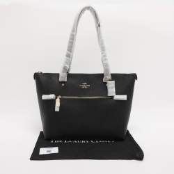 Pre Owned Coach Black Leather Gallery Tote