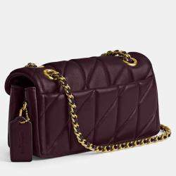 مملوكة مسبقًا حقائب كتف كوتش تاببي 20 وسادة مبطنة جلد بالكورانت الأسود