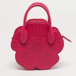 مملوكة مسبقًا Coach Tea Rose Magenta Leather Crossbody Bag