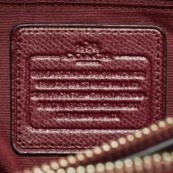 مملوكة مسبقًا حقيبة كوتش كريستي كاريال كبيرة جلد بورجوندي