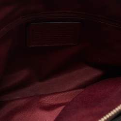 مملوكة مسبقًا حقيبة كوتش كريستي كاريال كبيرة جلد بورجوندي