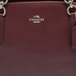 مملوكة مسبقًا حقيبة كوتش كريستي كاريال كبيرة جلد بورجوندي