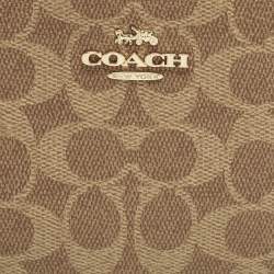 Pre Owned حقيبة يد بمعصم كوتش قماش beige مغطى بتوقيع الزوايا