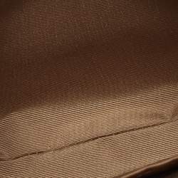 Pre Owned حقيبة يد بمعصم كوتش قماش beige مغطى بتوقيع الزوايا