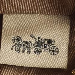 Pre Owned حقيبة يد بمعصم كوتش قماش beige مغطى بتوقيع الزوايا