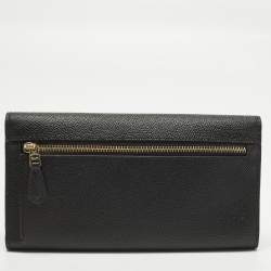 مملوكة مسبقًا Coach Black Leather Slim Trifold Wallet