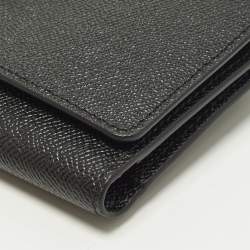 مملوكة مسبقًا Coach Black Leather Slim Trifold Wallet