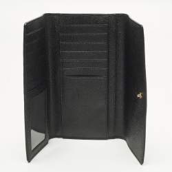 مملوكة مسبقًا Coach Black Leather Slim Trifold Wallet