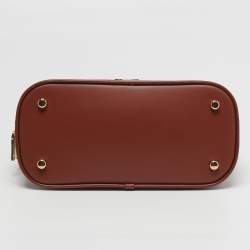 Pre Owned Coach Sabrina Brown/Beige Signature Coated Canvas and Leather Satchel