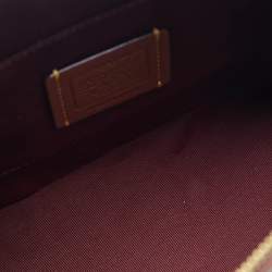 Pre Owned Coach Sabrina Brown/Beige Signature Coated Canvas and Leather Satchel