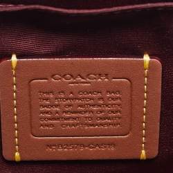 Pre Owned Coach Sabrina Brown/Beige Signature Coated Canvas and Leather Satchel