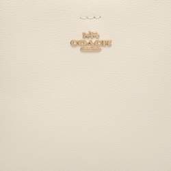 Pre Owned حقيبة دلو جلد أبيض كوتش مولي