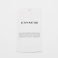 Pre Owned Coach Mini Brown Signature Coated Canvas and Leather Wallet On Chain