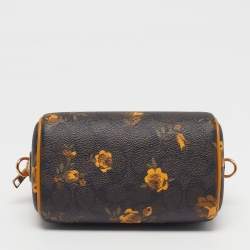 مملوكة مسبقًا حقيبة كوتش روان بوسطن جلد وكانفاس مقوى مميز بني/ أحمر