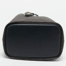 Pre Owned حقيبة ساتشل كوتش قماش مطلي وجلد شهي فر بني/أسود