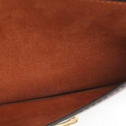 Pre Owned حقيبة كتف كوتش ستوديو جلد لامع أرجواني غامق