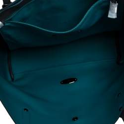 Pre Owned Coach Dark Grey Pebbled Leather Market Tote