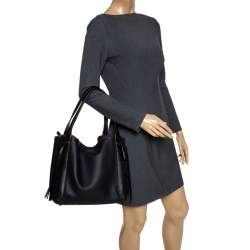 Coach Black Suede and Leather Harmony Shoulder Bag