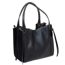 Coach Black Suede and Leather Harmony Shoulder Bag