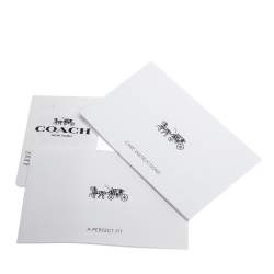 Pre Owned Coach Beige/Black Leopard Print Coated Canvas Large Disney Snow DOC Clutch