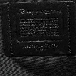 Pre Owned Coach Beige/Black Leopard Print Coated Canvas Large Disney Snow DOC Clutch