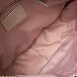 Pre Owned Coach White Woven Leather Kristin Hobo